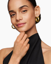 Cable Edge® Hoop Earrings in 18K Yellow Gold, 28.9mm
